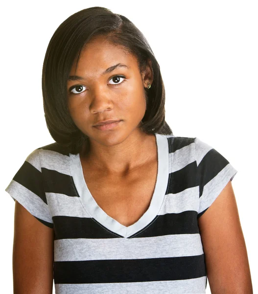 Cute Teenager in Striped Shirt — Stock Photo, Image