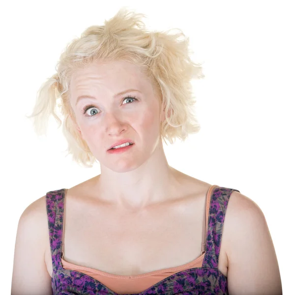 Crazy Blond Lady — Stock Photo, Image