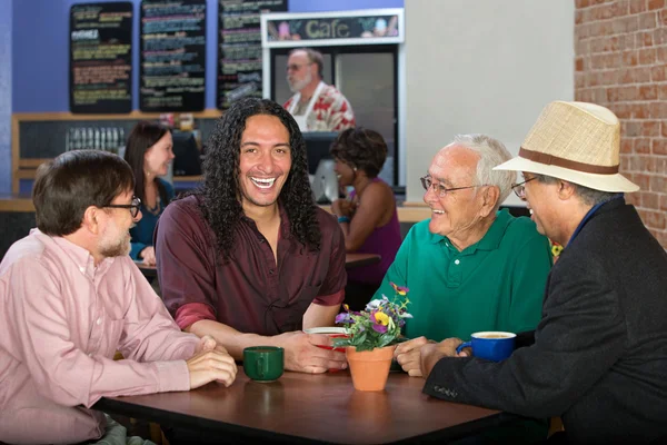 Diverse Men in Cafe — Stock Photo, Image