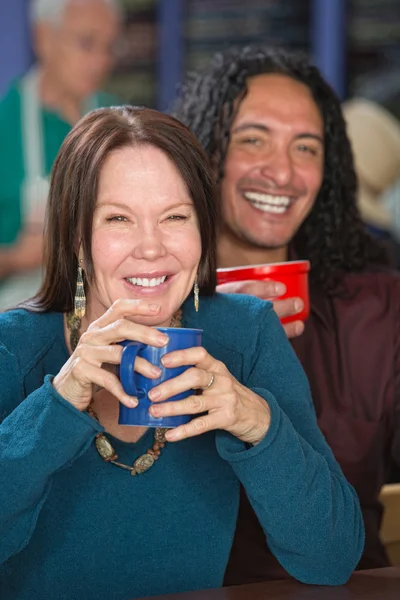 Smiling Interracial Couple — Stock Photo, Image