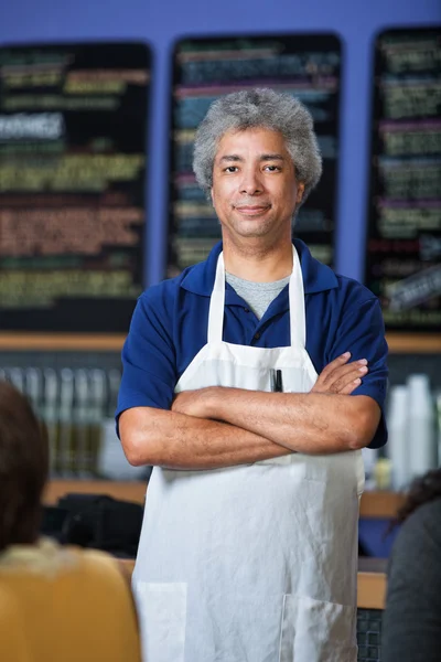 Attractive Cafe Waiter — Stock Photo, Image