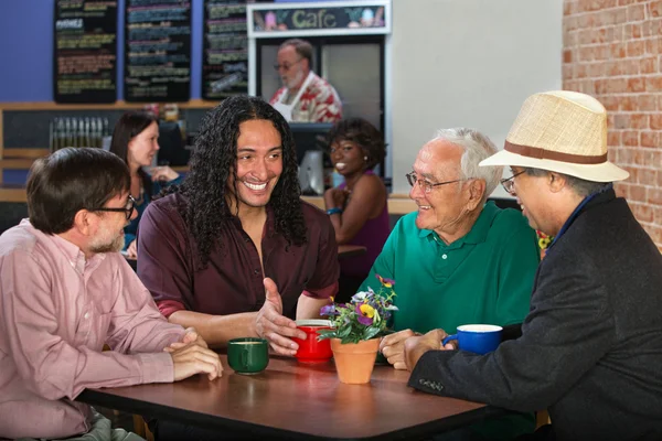 Mixed Group in Cafe — Stock Photo, Image