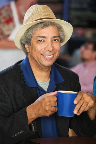 Happy Man with Coffee — Stock Photo, Image