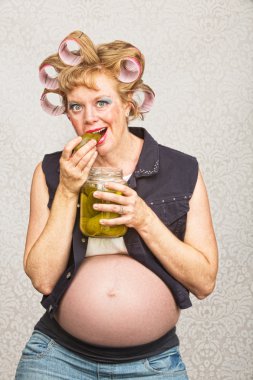 Pregnant Hillbilly Woman clipart