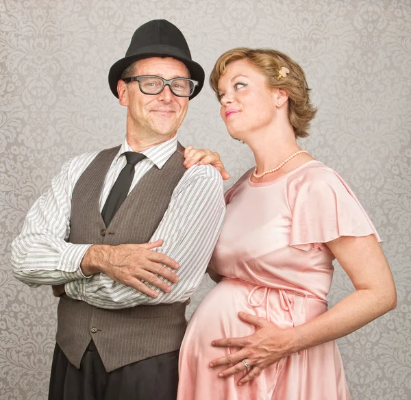 Couple enceinte plein d'espoir — Photo