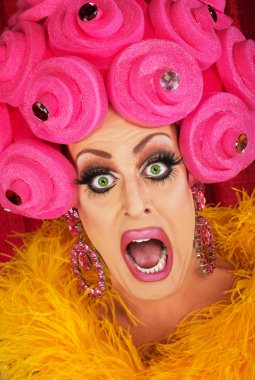 Screaming Drag Queen Close up clipart