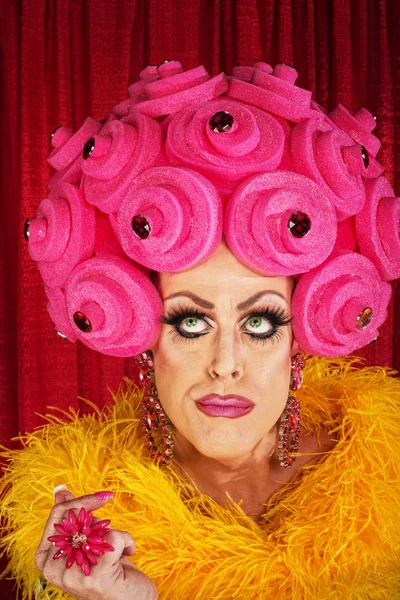 Myślenie drag queen — Zdjęcie stockowe