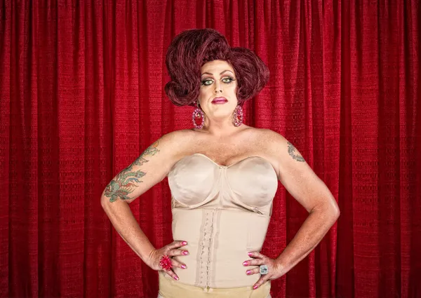 Drag Queen in Corset — Stock Photo, Image