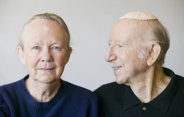 Старейшая еврейская пара — стоковое фото