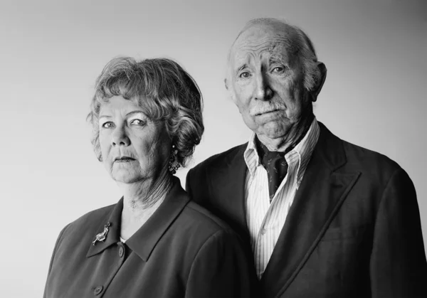 Snooty Senior Couple with Strong Woman — Stock Photo, Image