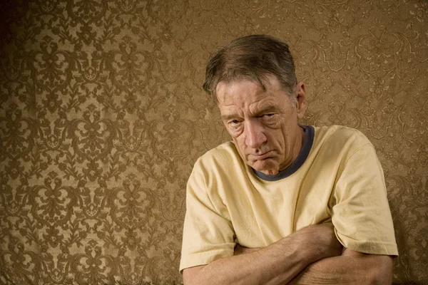 Senior Man with his Arms Crossed — Stock Photo, Image