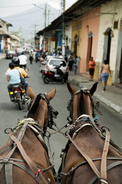 Scène de rue Grenade Nicaragua — Photo