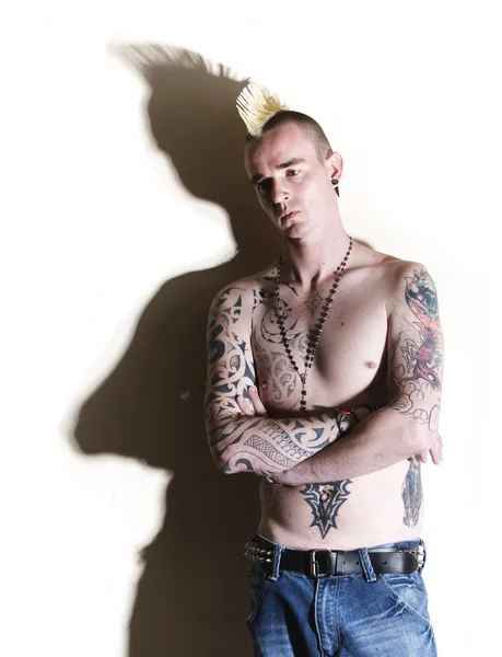 Punk s tetováním — Stock fotografie