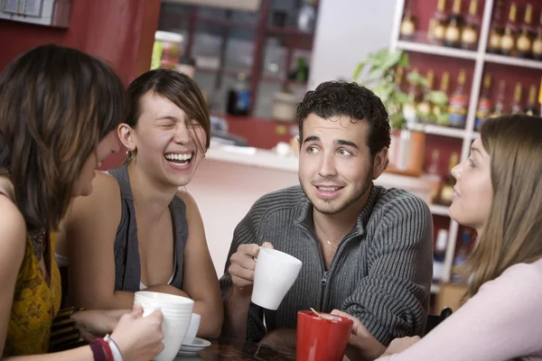 Handsome Young Man Surrounded by Women — Stock Photo, Image