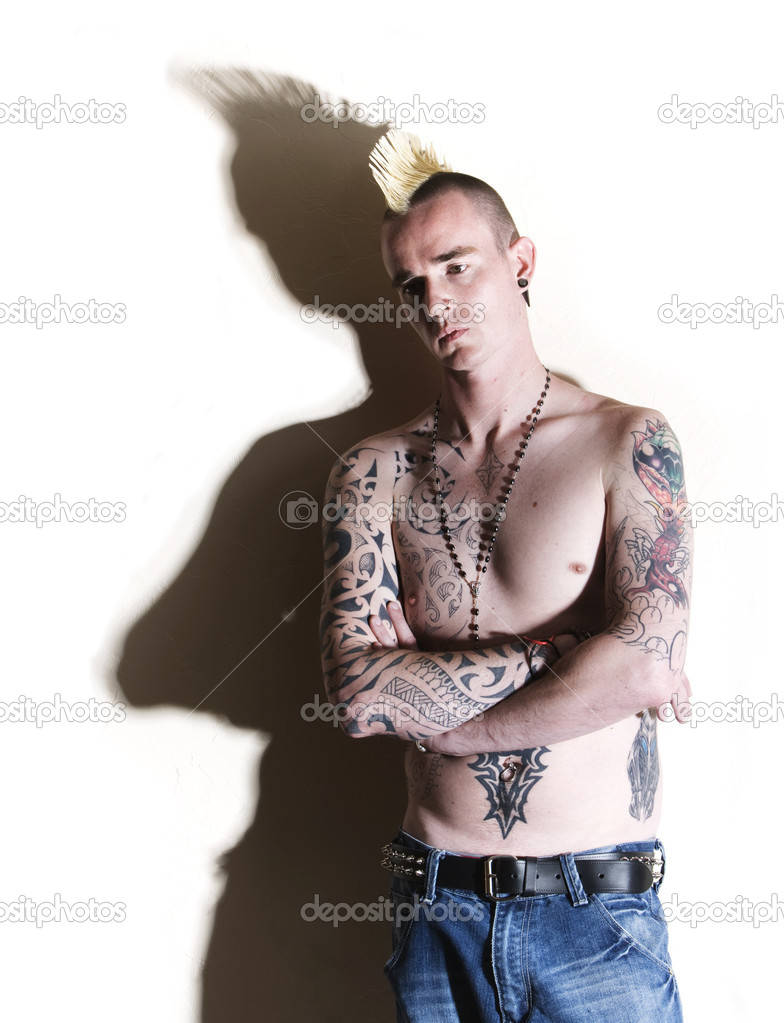 Punk with tattoos