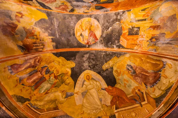 Detail of Ceiling in Chora Church — Stock Photo, Image