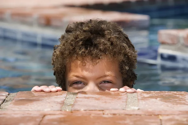 Boy in a Pool — Stock Photo, Image