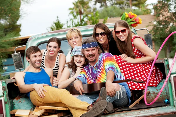 Groovy Group in the Back of Truck — Stock Photo, Image
