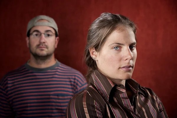 Mann und Frau verärgert — Stockfoto