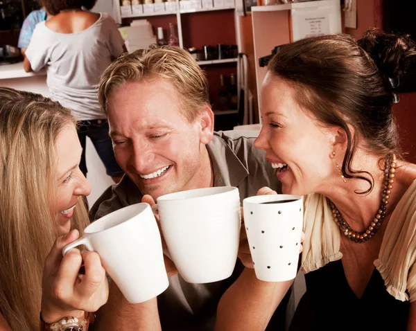 Toasting with Coffe Cups — Stock Photo, Image