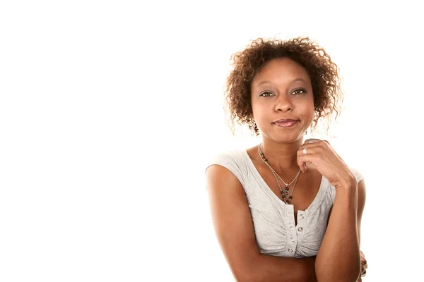 Jolie femme américaine africaine — Photo