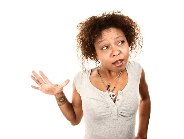 Skeptical African American Woman — Stock Photo, Image