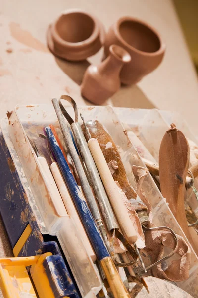 Tools for shaping clay — Stock Photo, Image