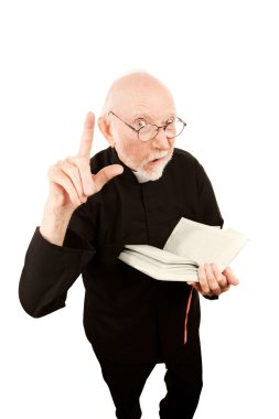 ateşli bir vaaz veren papaz