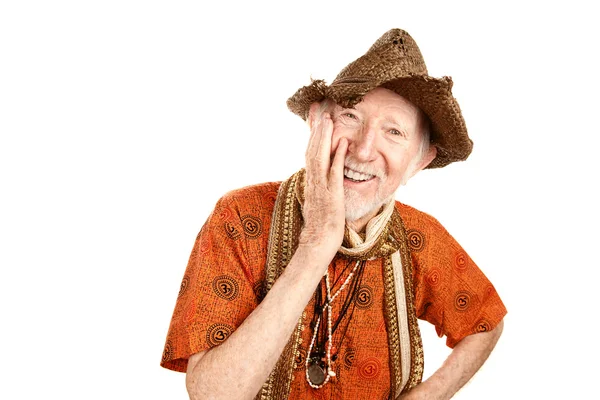 Lachen senior man — Stockfoto