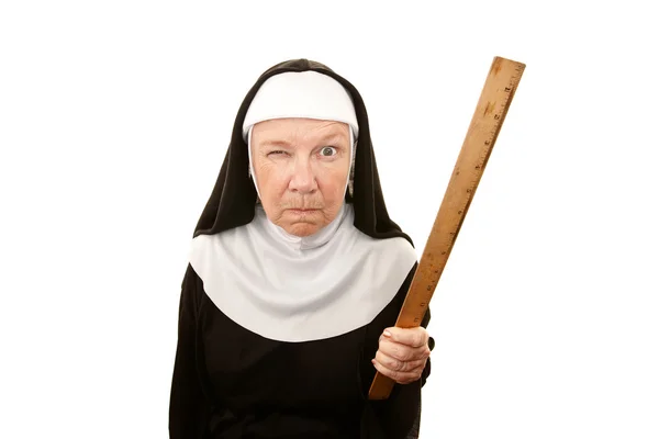 Funny Nun — Stock Photo, Image