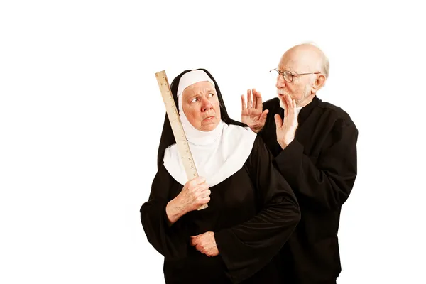 Priest and Nun — Stock Photo, Image