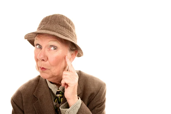 Senior woman in drag — Stock Photo, Image