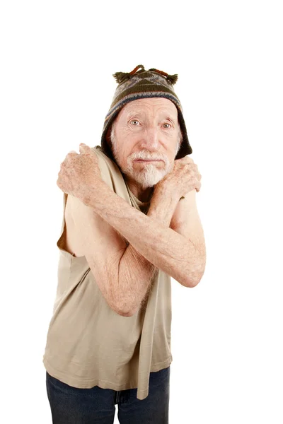 Hombre mayor en gorra de punto —  Fotos de Stock