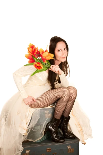 Woman in a Wedding Dress — Stock Photo, Image