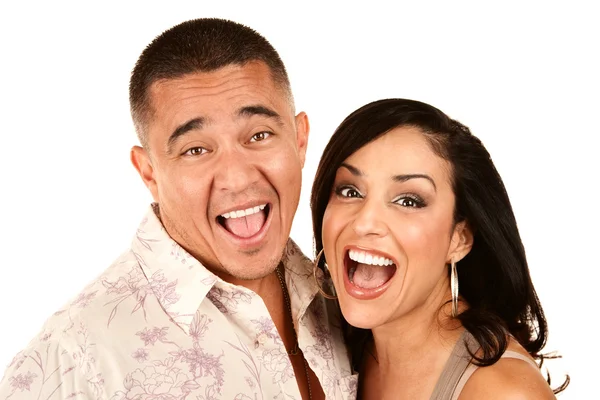 Laughing Hispanic Couple — Stock Photo, Image