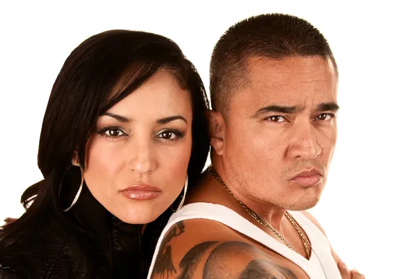 Tough Hispanic Couple — Stock Photo, Image