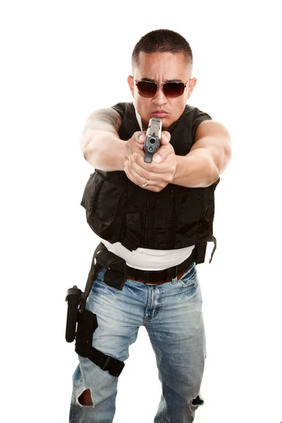 Tough Latino Cop — Stock Photo, Image