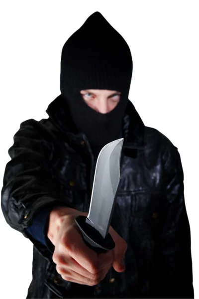 Muž s nožem — Stock fotografie