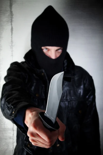 Man with knife — Stock Photo, Image