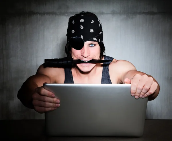 Pirata di Internet — Foto Stock