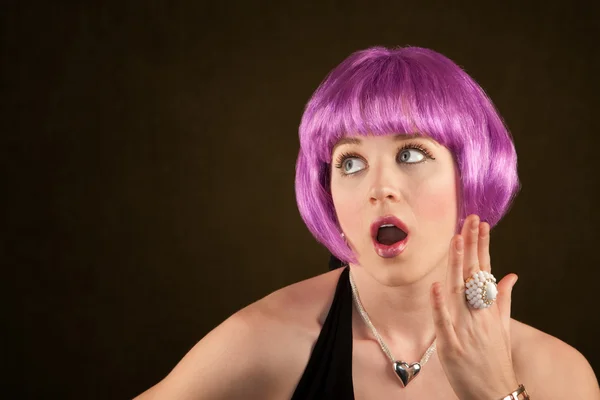 Woman with Purple Hair — Stock Photo, Image