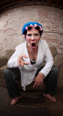 Angry woman clipart