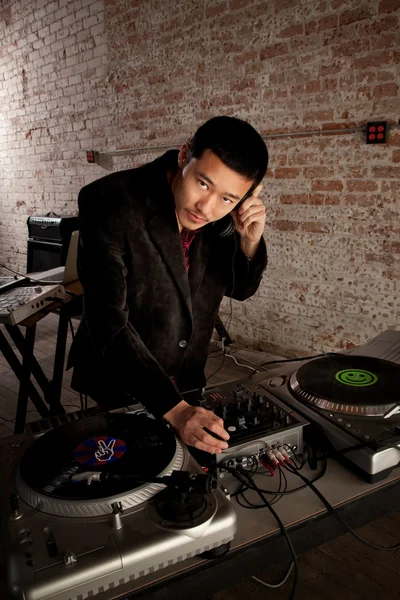 Handsome Asian DJ — Stock Photo, Image