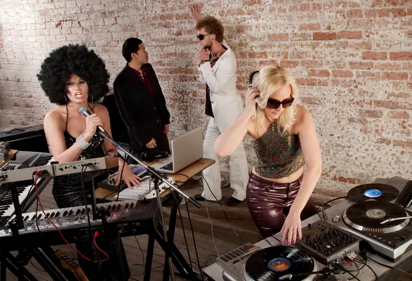 1970-talets Disco Music Party — Stockfoto