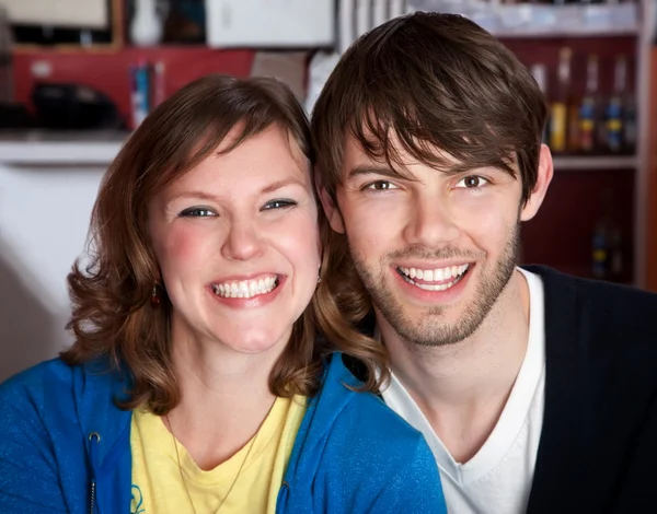 A very happy young hipster couple — Stock Photo, Image