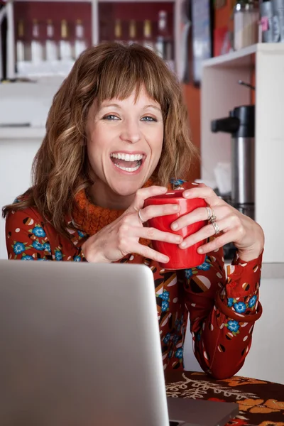 Pretty lady laughing — Stock Photo, Image