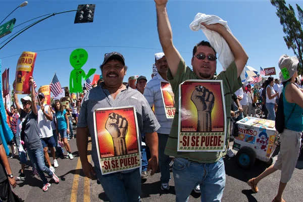 亚利桑那州移民 Sb1070 抗议集会 — 图库照片