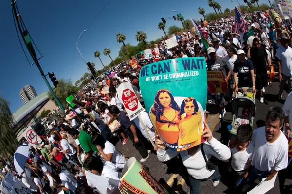 Manifestación de protesta de inmigración SB1070 de Arizona —  Fotos de Stock