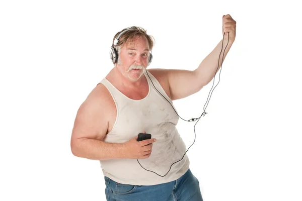 Man dancing to music — Stock Photo, Image