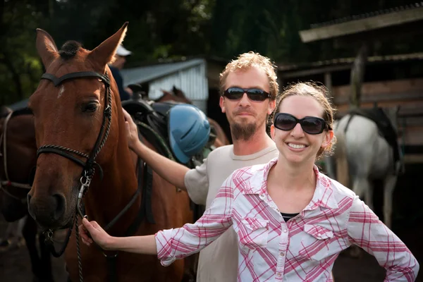 Paardensport paar — Stockfoto